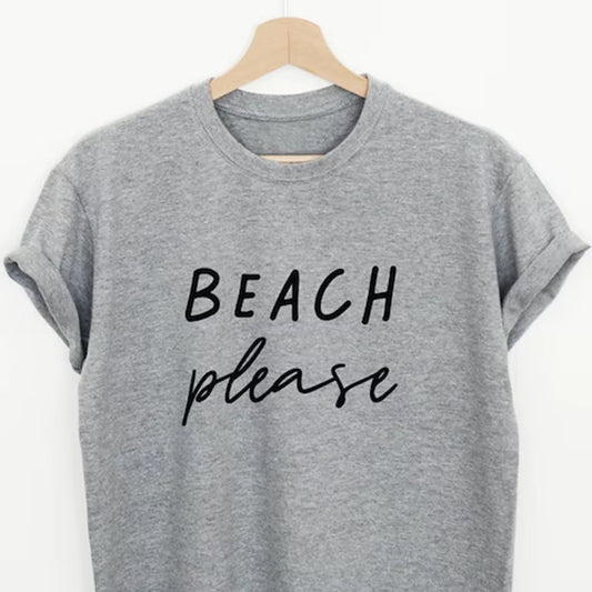 Beach Please Printed Unisex T-Shirt