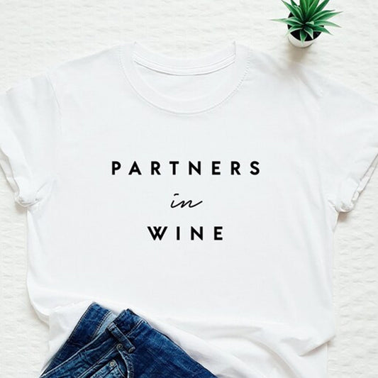 Partners in Wine Printed Unisex T-Shirt