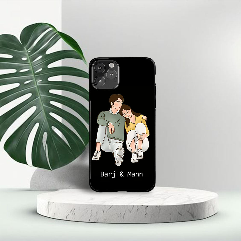 Twosome Name Printed Slim Mobile Cover