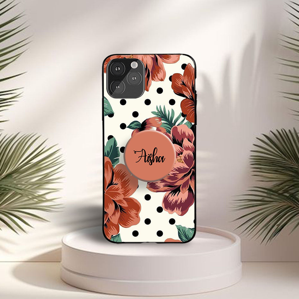 White and orange flowers Gripper Case