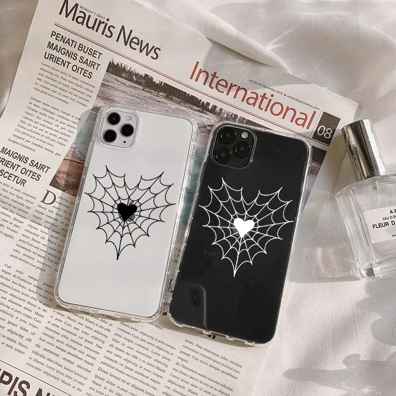 Spider Heart Printed Silicone case