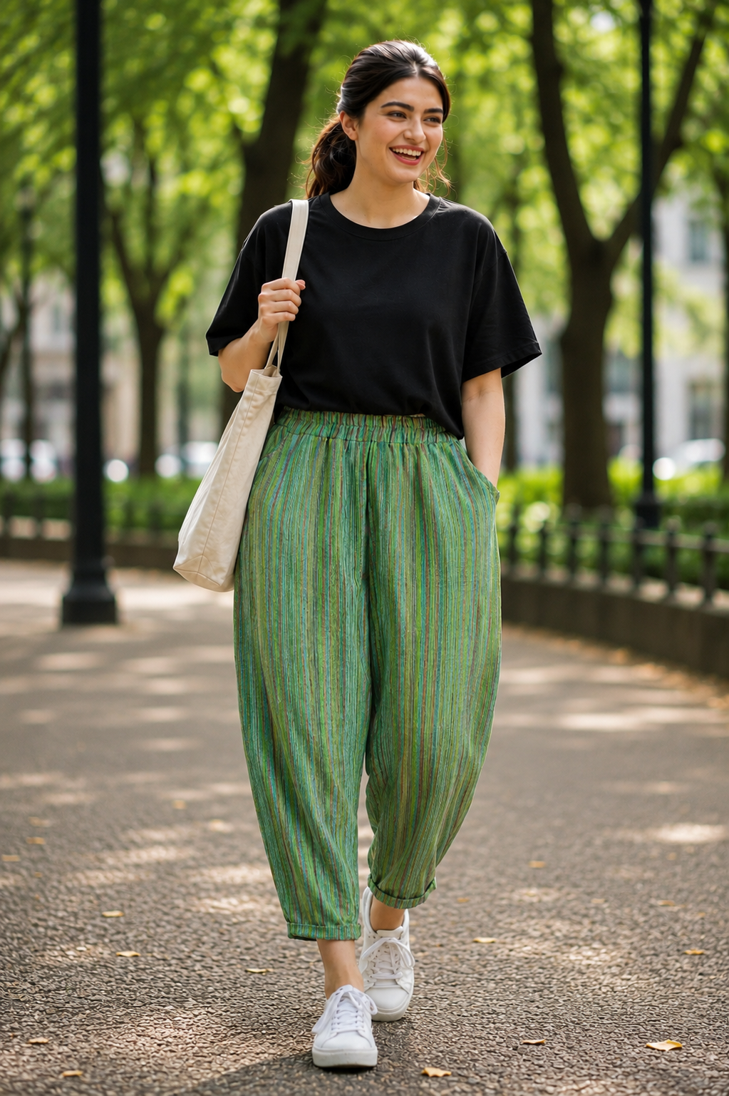 Women's Cotton Printed Pants – Everyday Cotton Comfort