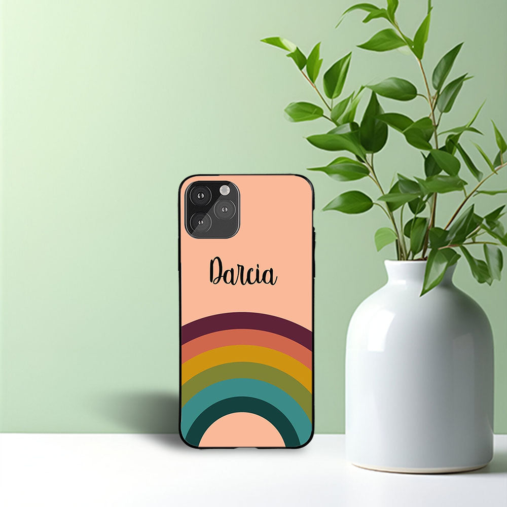 Peachy Rainbow Name case