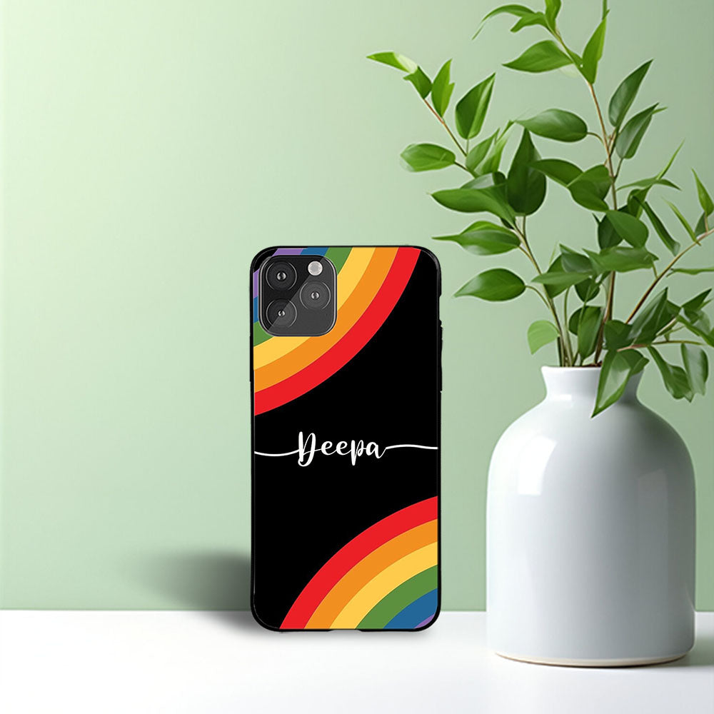 patchwork quilt Rainbow Name case