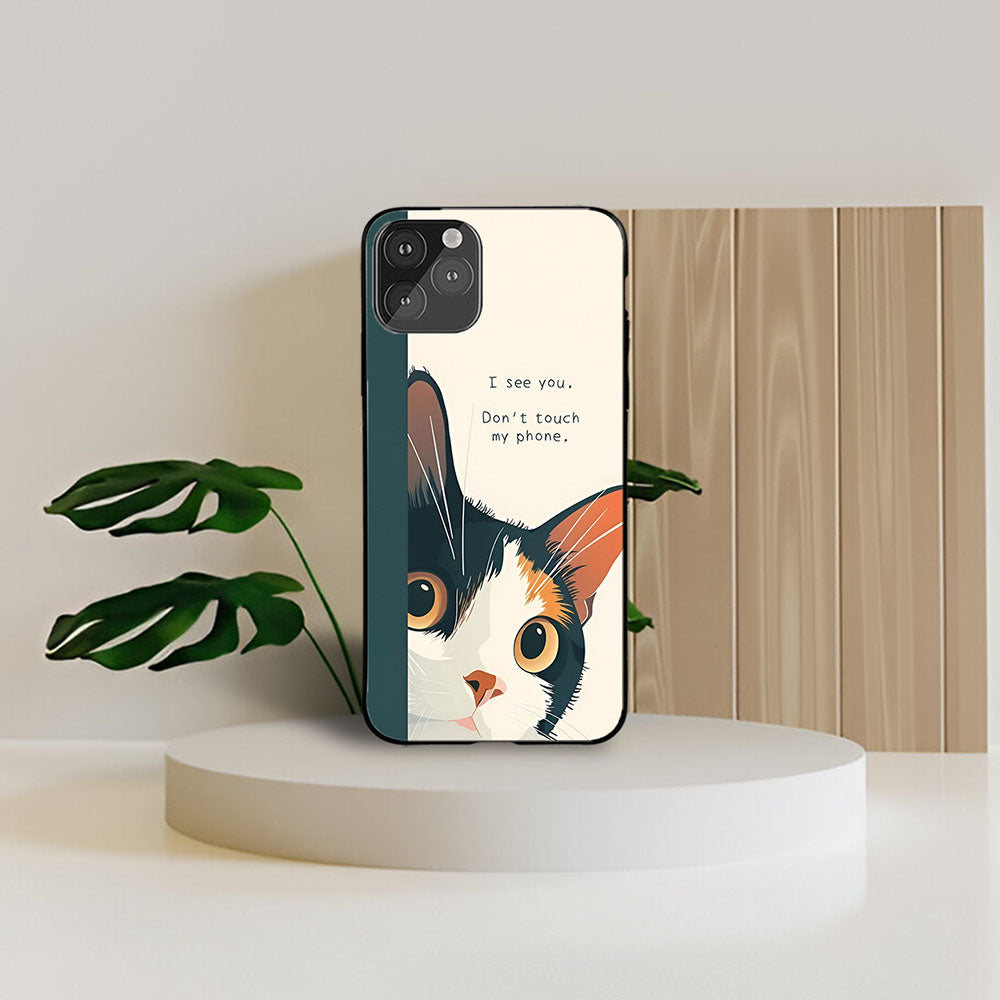 Don't Touch My Phone Cat Printed Protective Case S A A B O O Don't Touch My Phone Cat Printed Protective Case S A A B O O