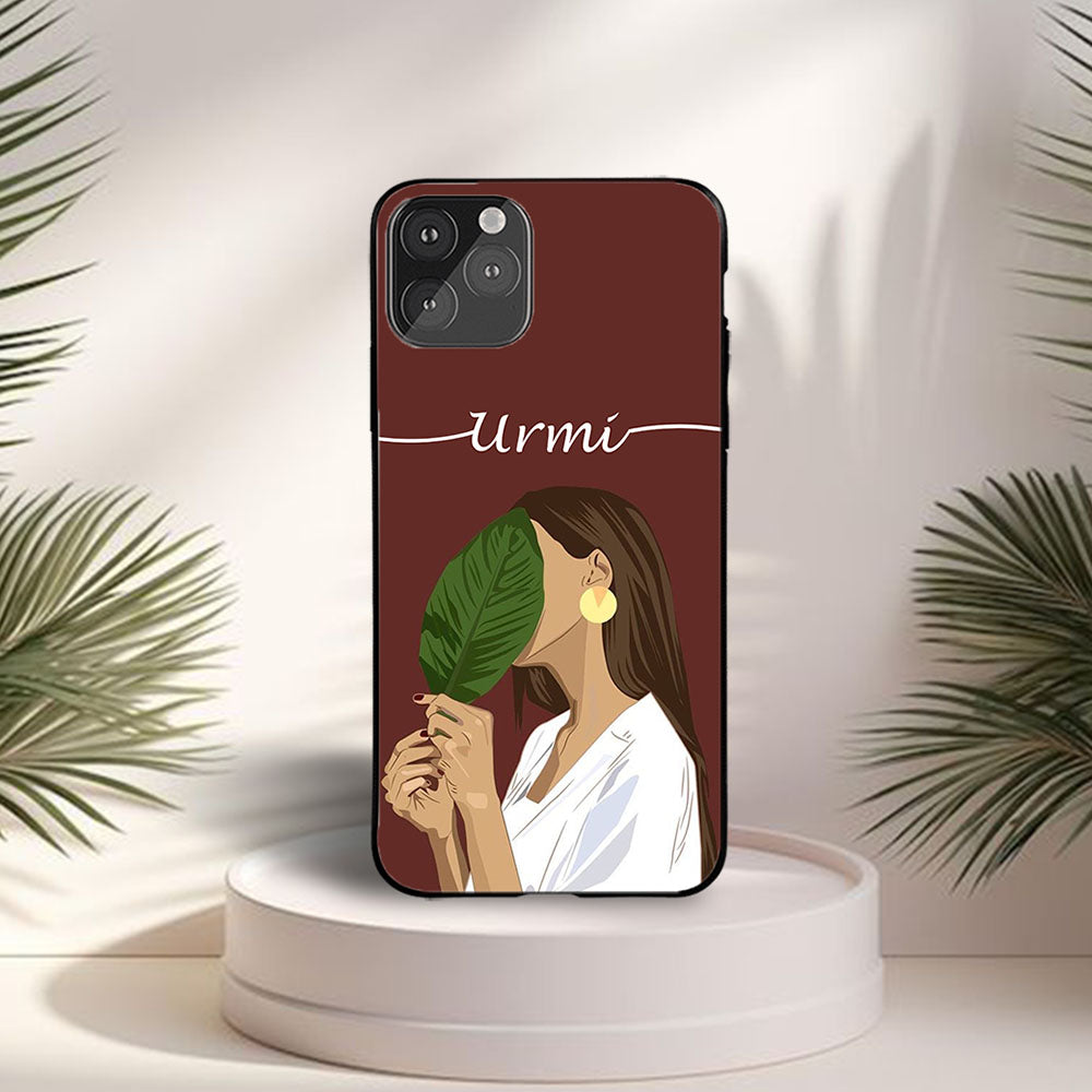 Green Leaf With Art Name Case