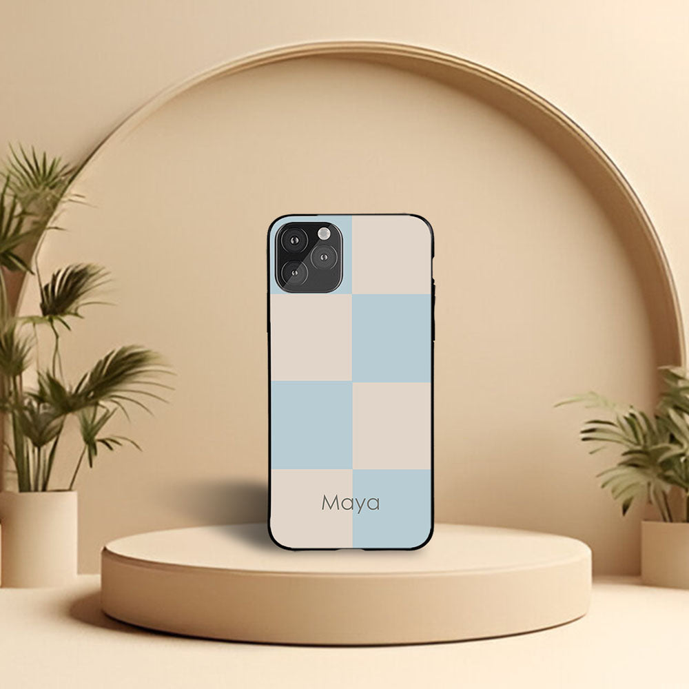 Pastel Squares Name Printed Cover