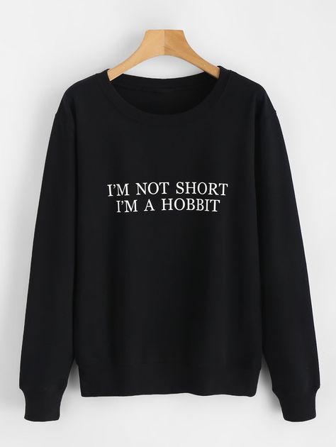 I'm Not Short Printed Unisex Sweatshirt