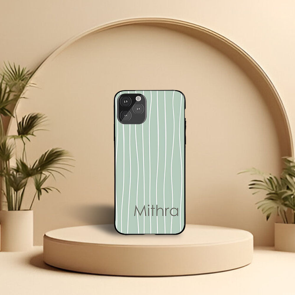 Pastel Lines Name Printed Cover