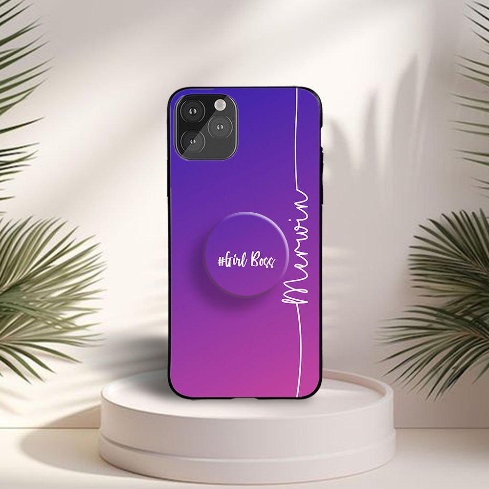 Light Purple Shades Gradient Name Gripper Case