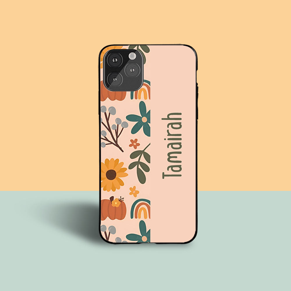 Leaf & Rainbow Name Protective Case