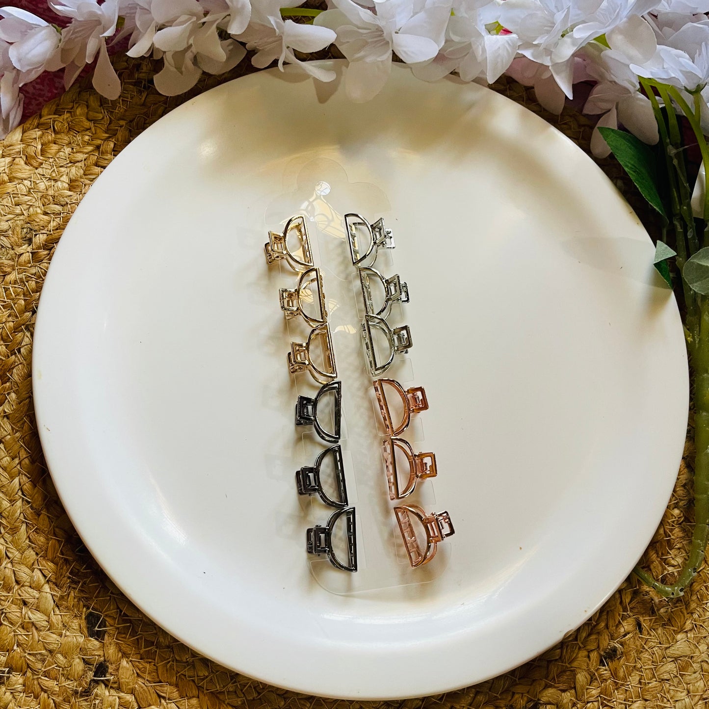 D Shape Mini Metal Hair Claw
