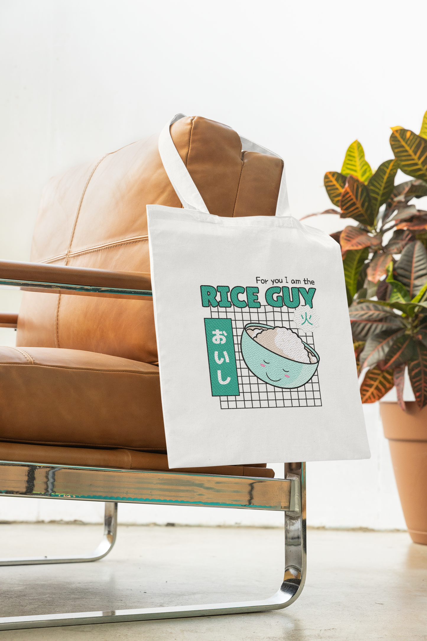 For you I am The Rice Guy Printed White Tote Bag