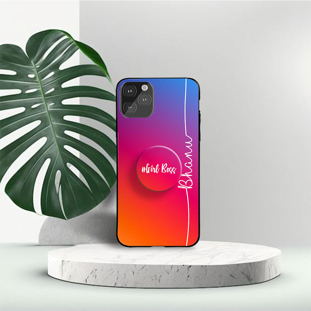 Red Shades Gradient Name Gripper Case