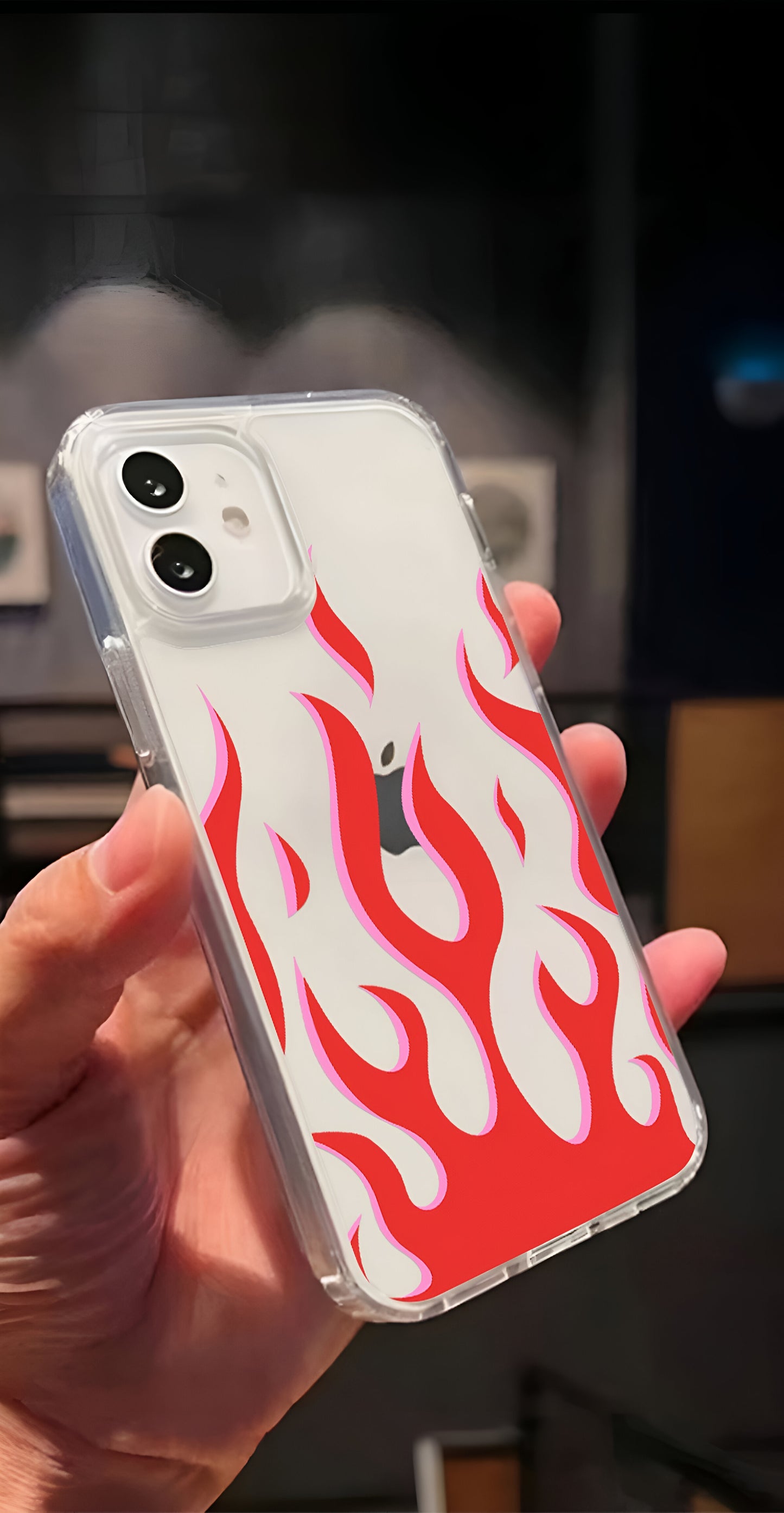Pink Flame Aesthetic Silicone case