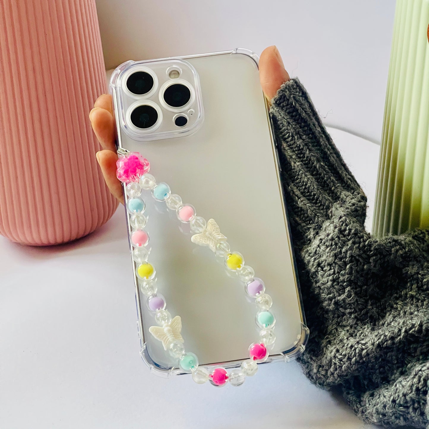 Colorful Charms With Butterfly For Phone Case