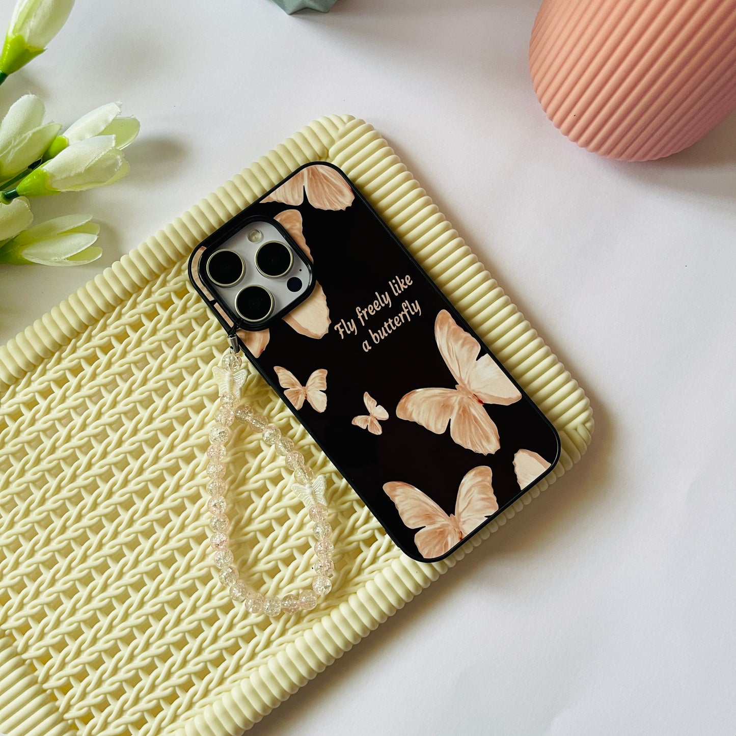 Butterfly With Charm Protective Phone Case