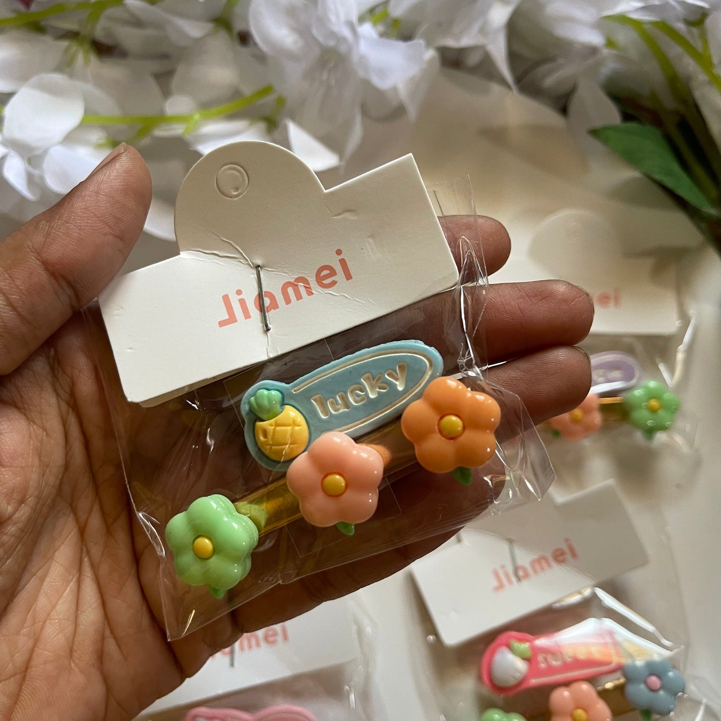 Korean Floral and Quote Alligator Clip