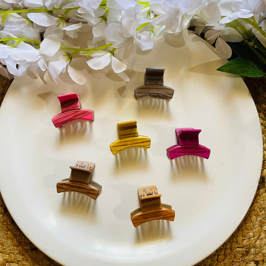 Wood Design Printed Hair Claw