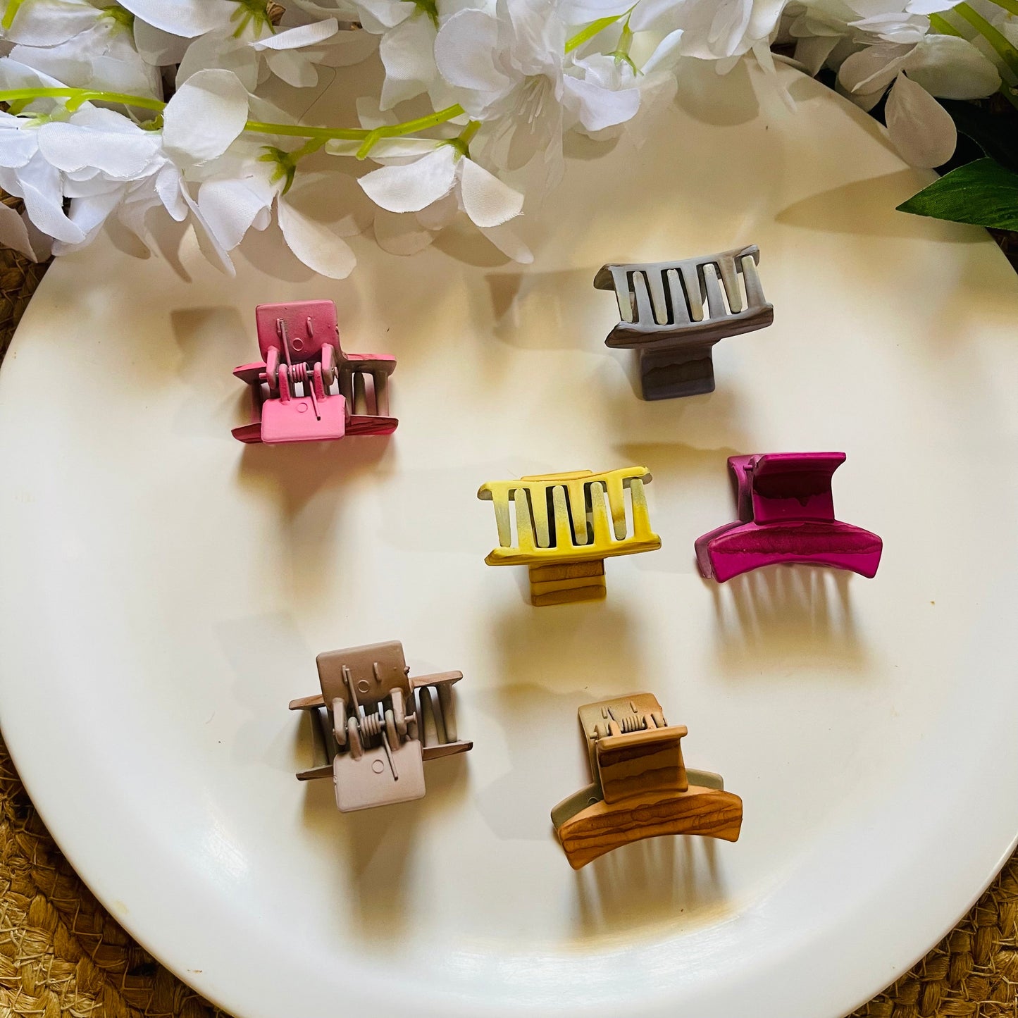 Wood Design Printed Hair Claw