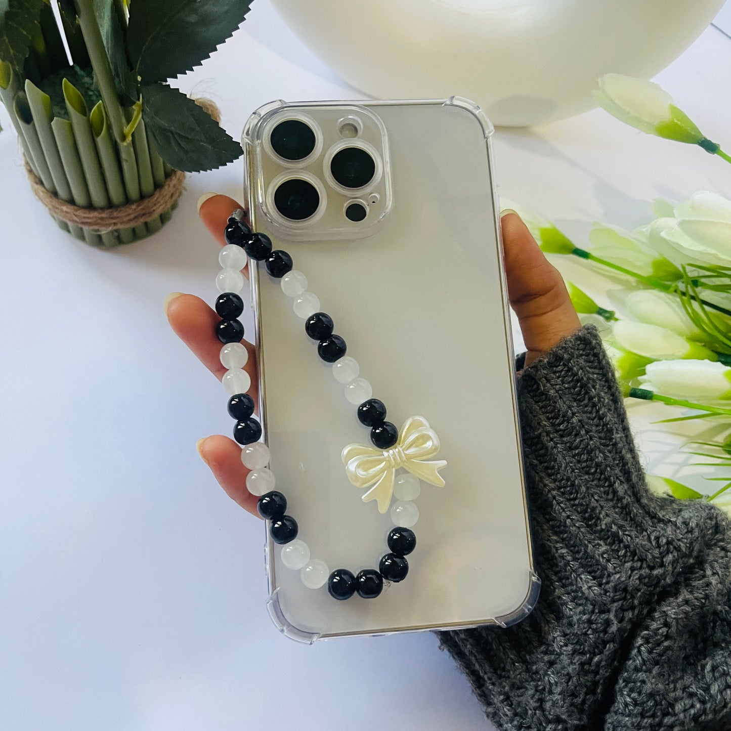 Black Bow Charms For Phone Case