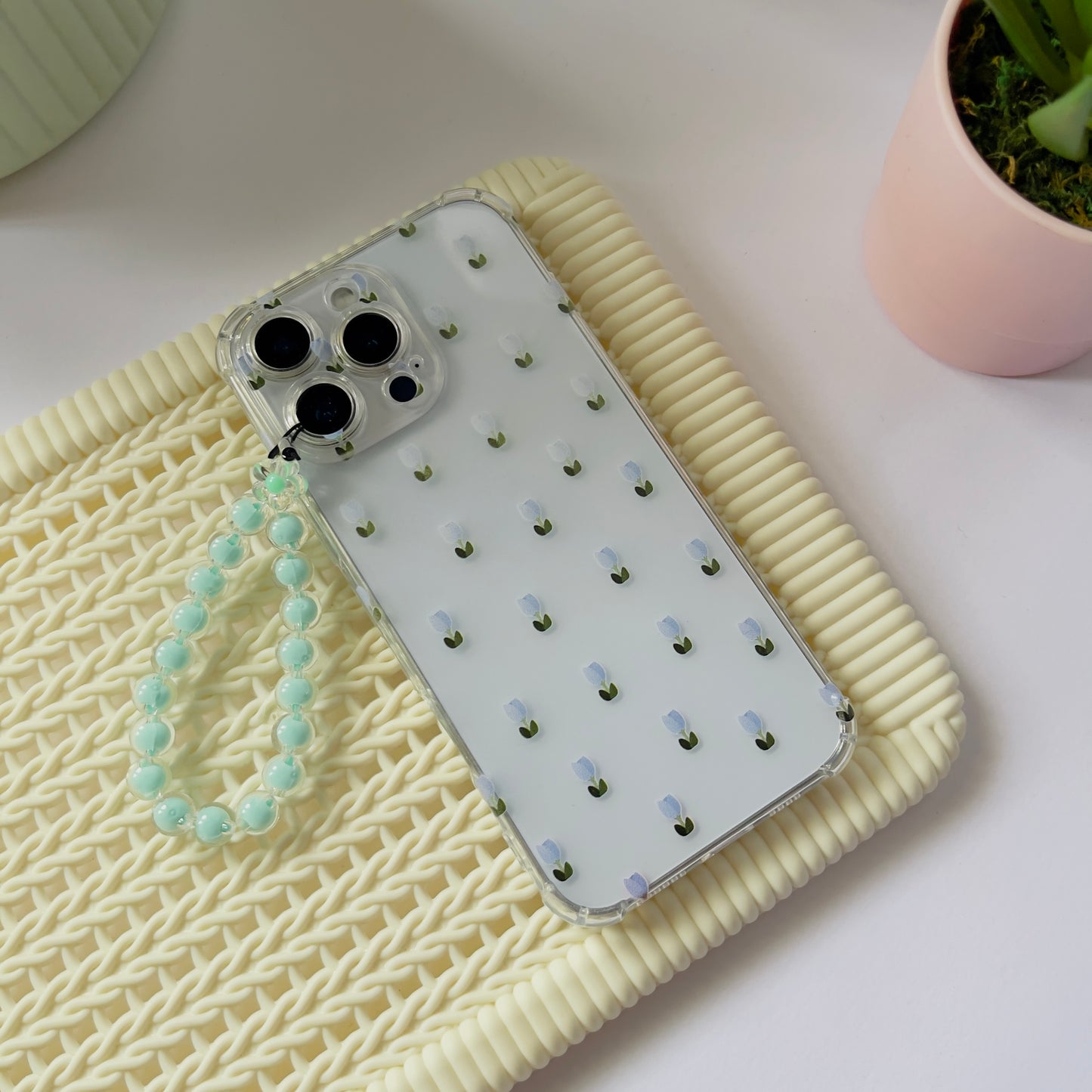 Minimal Floral Charm Phone Case