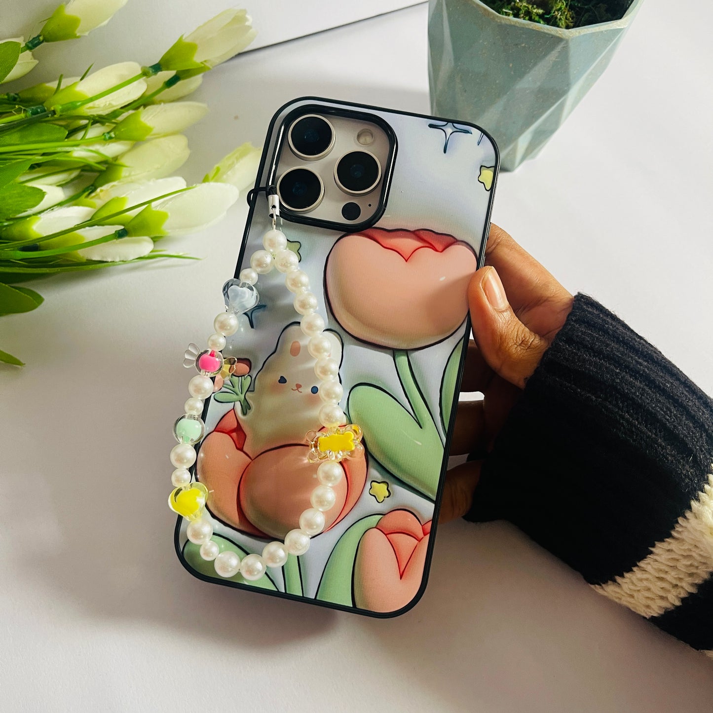 Floral Charm Protective Phone Case