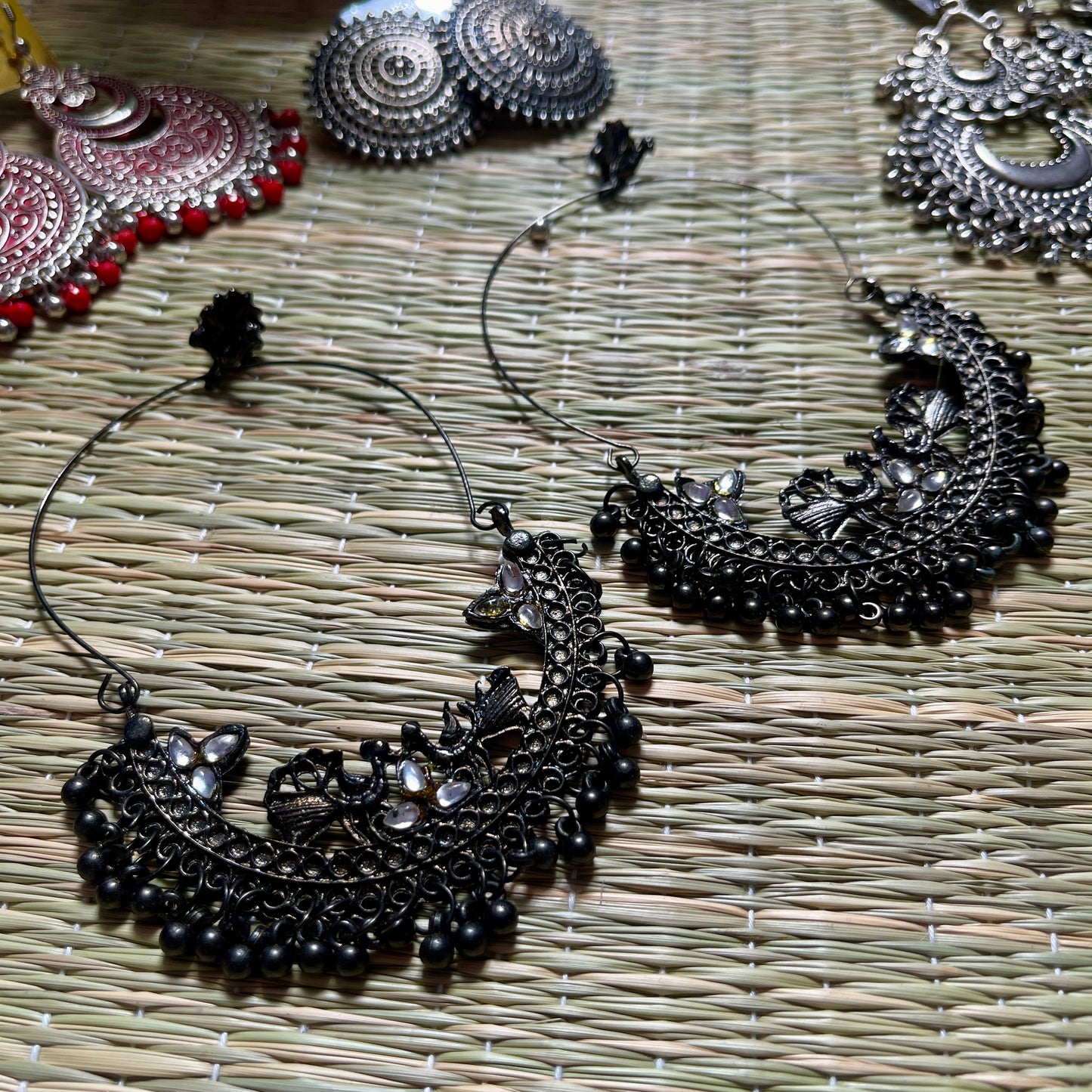 Traditional Oxidized Earring