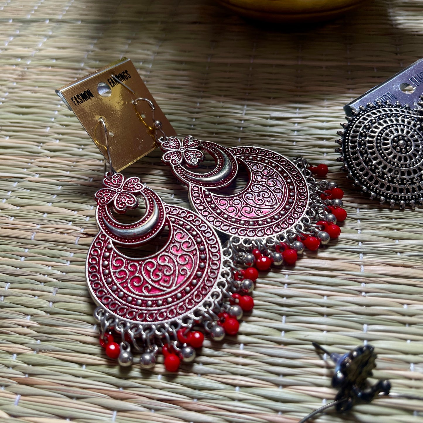 Traditional Oxidized Earring