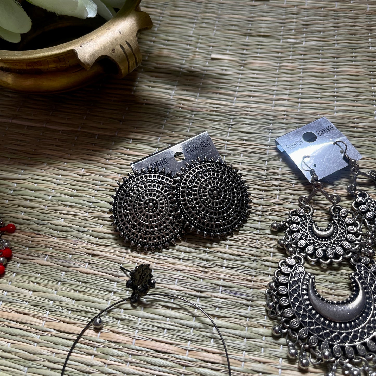Traditional Oxidized Earring
