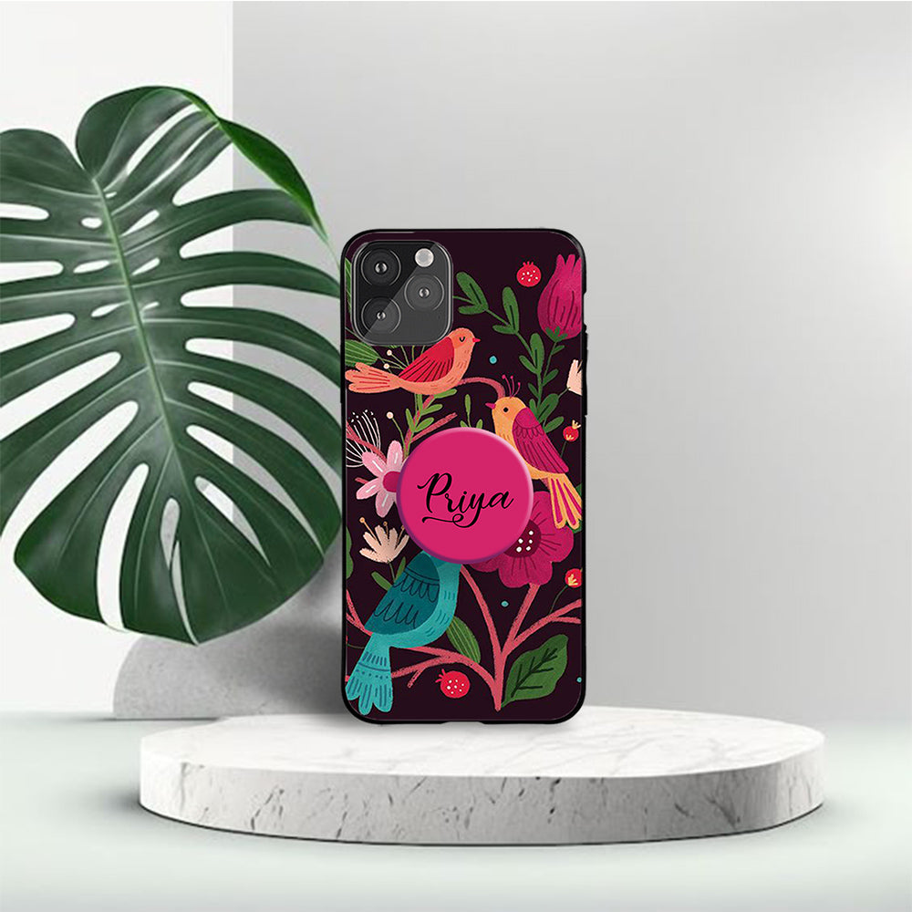 Gripper Case With Birds & Florals