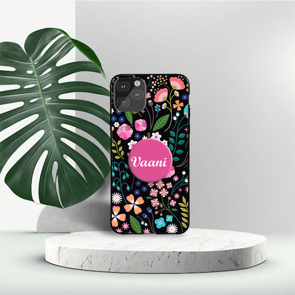 Gripper Case With Black & Florals
