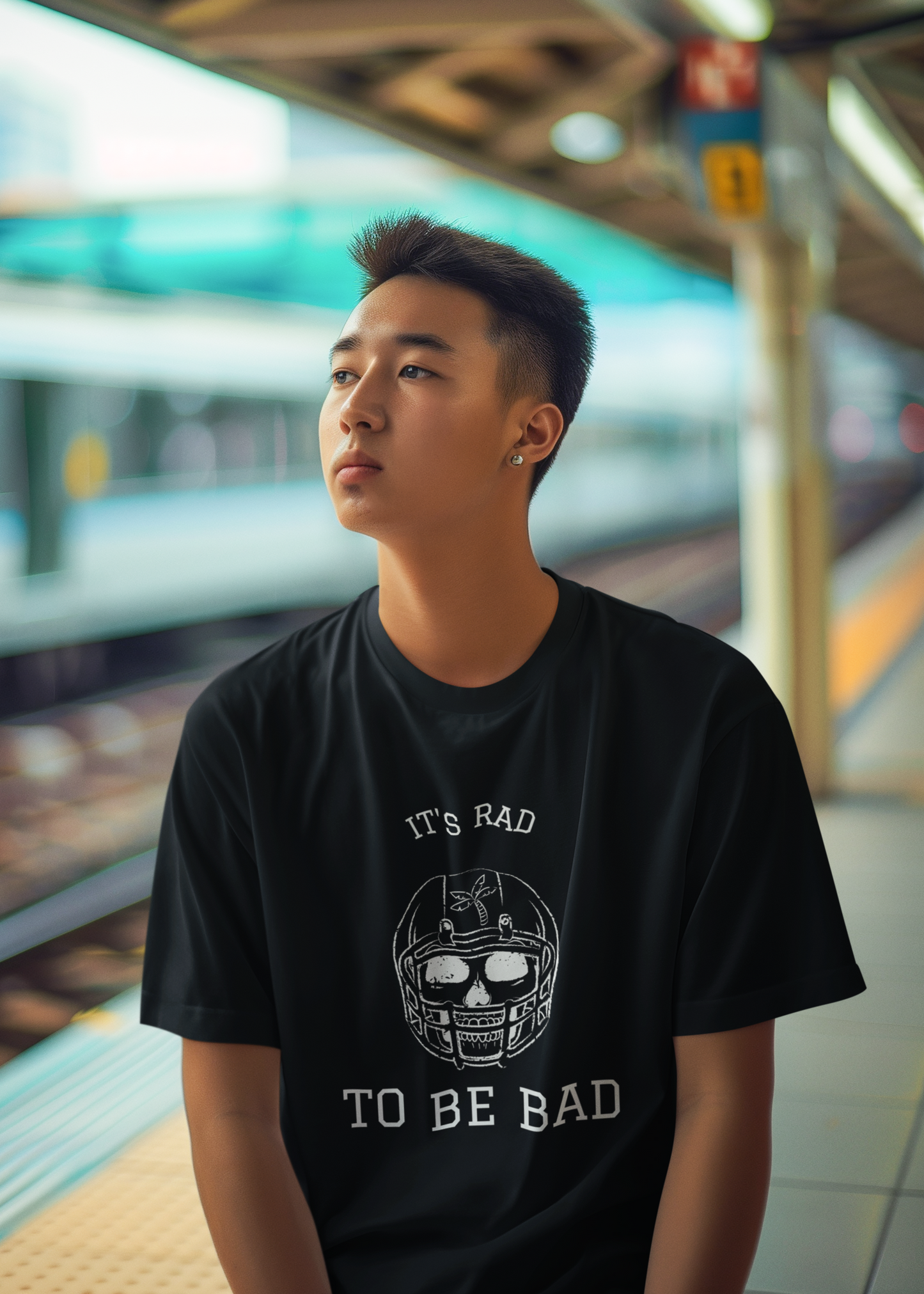 It's rad to be bad Oversized Printed Tshirt Unisex