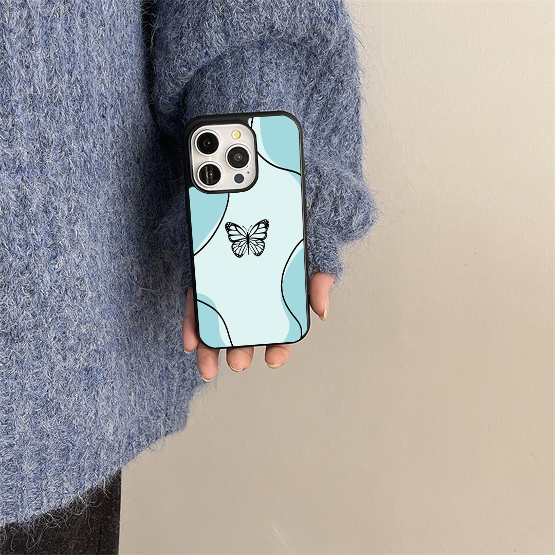 Butterfly Wings Effect Protective Glass Case