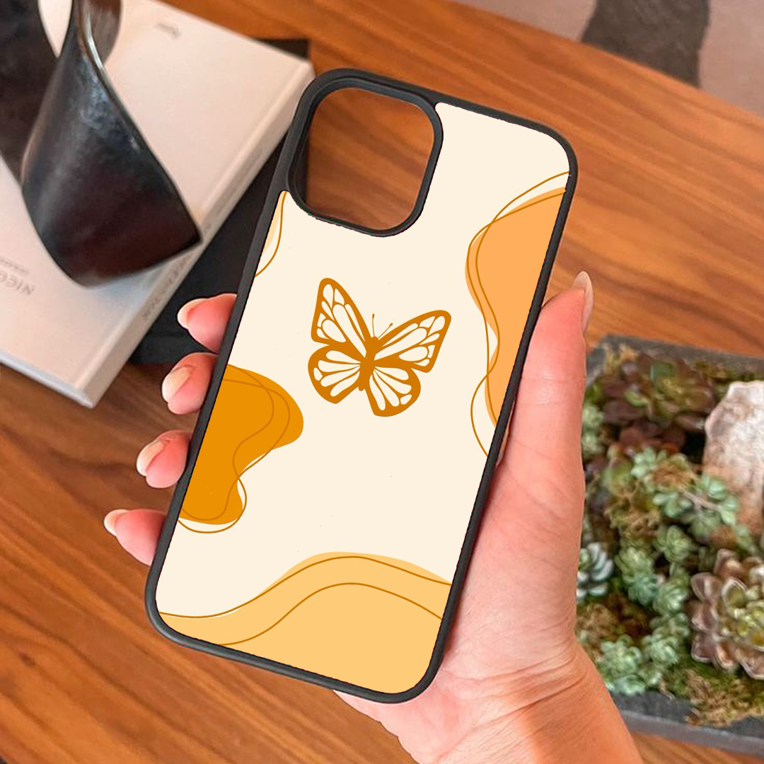 Butterfly Wings Effect Protective Glass Case