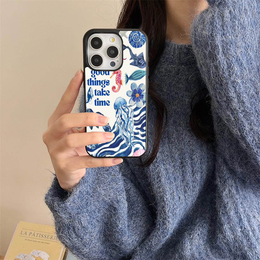 Good Things Take Time Coastal Phone Case Back Cover