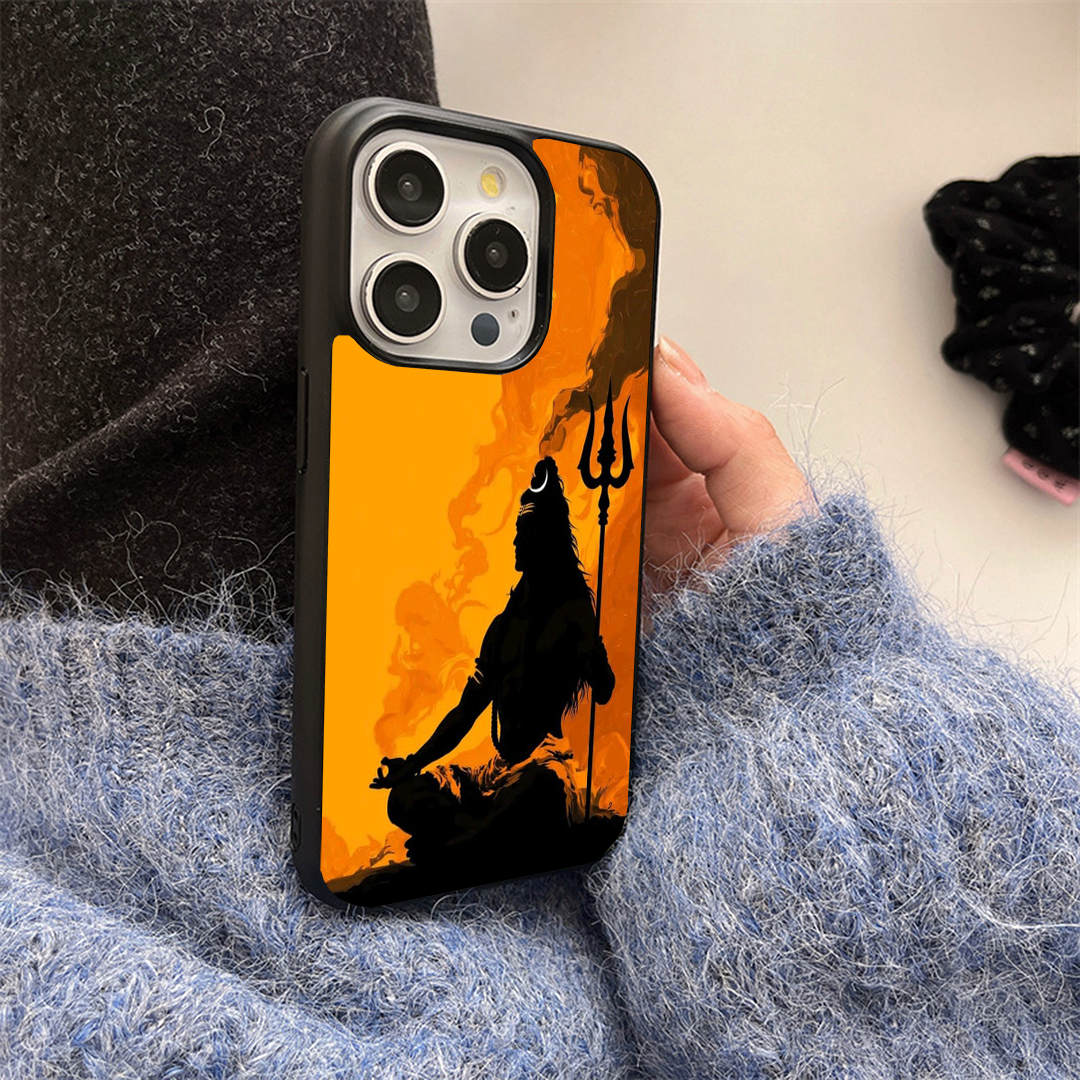 Lord Shiva Praying Art Divine Printed Protective Case