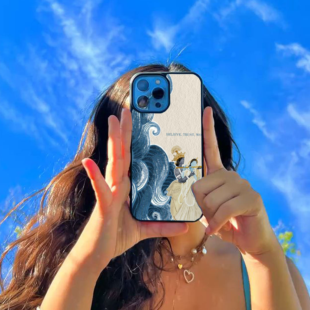 Radhe Krishna Believe Trust Work Divine Printed Protective Case