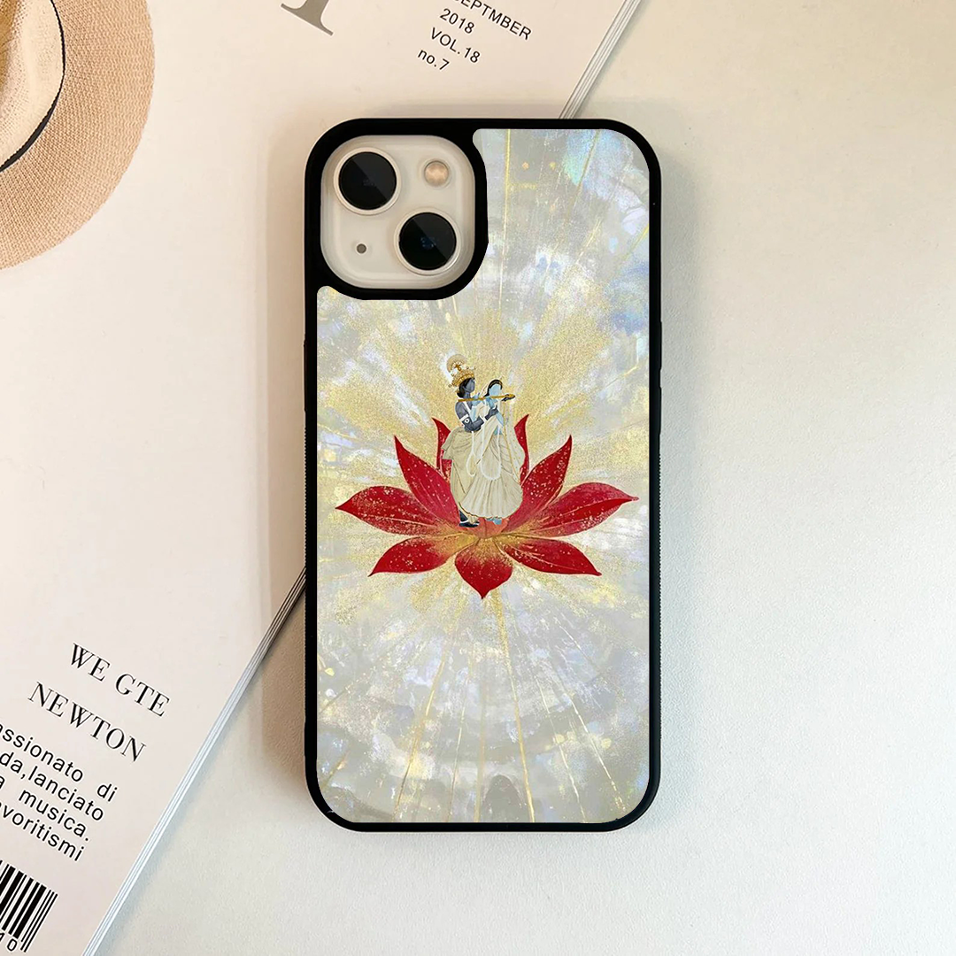 Radhe Krishna Lotus Divine Printed Protective Case