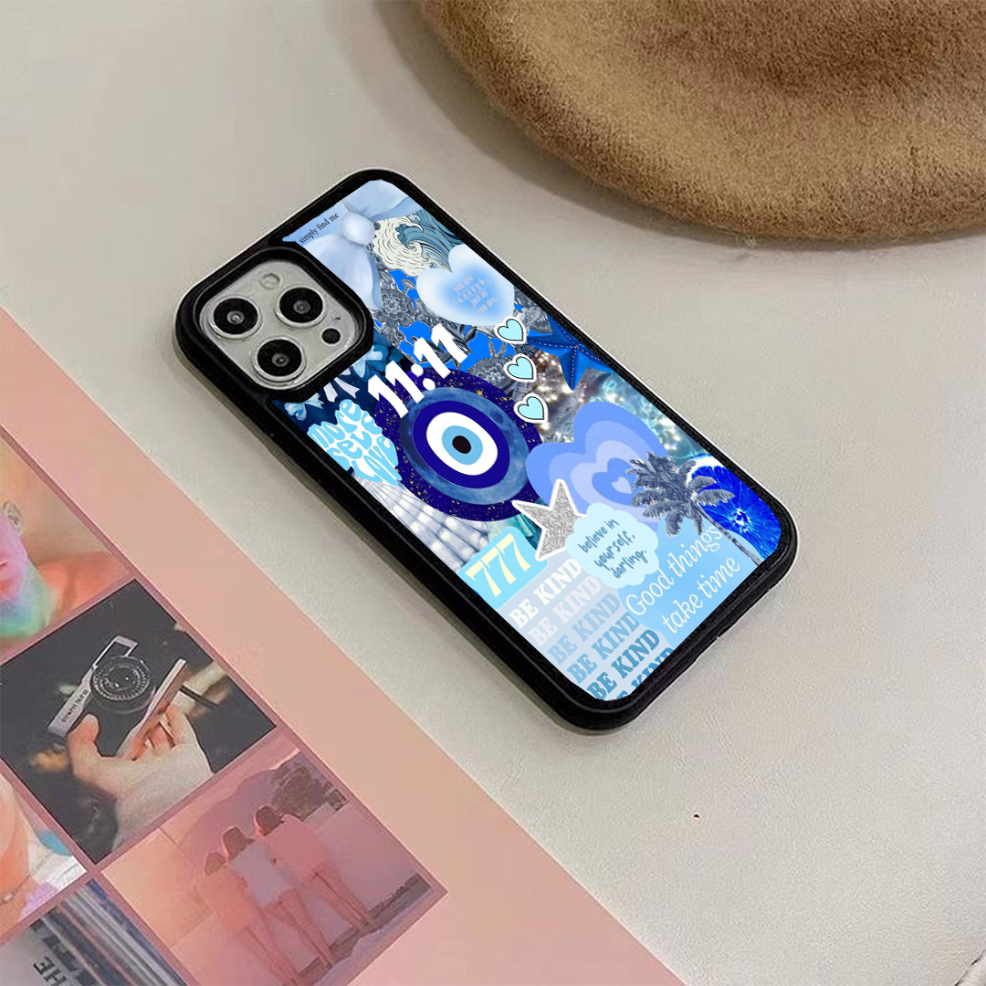 Aqua Vibe Evil Eye Protective Phone Case Back Cover