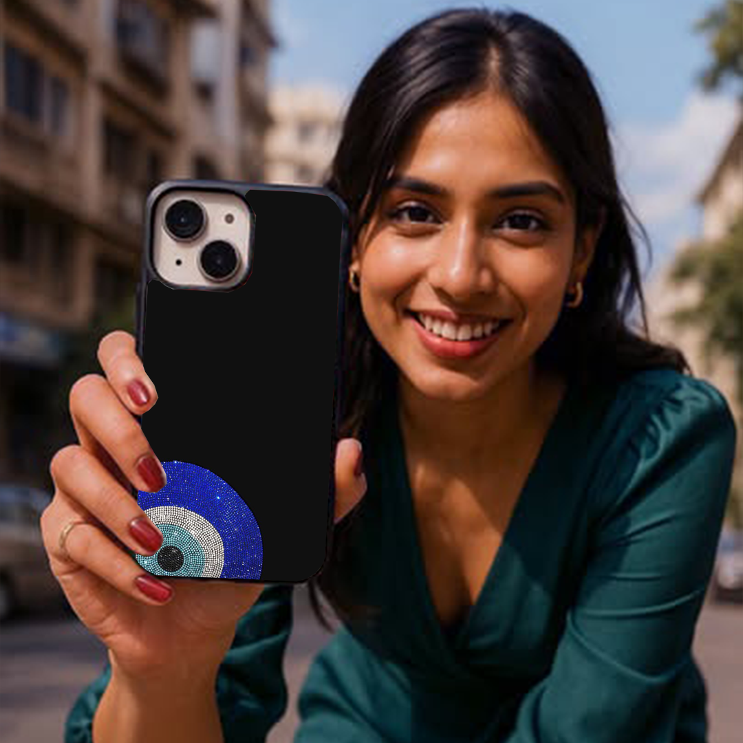 Galactic Corner Shine Evil Eye Protective Phone Case Back Cover