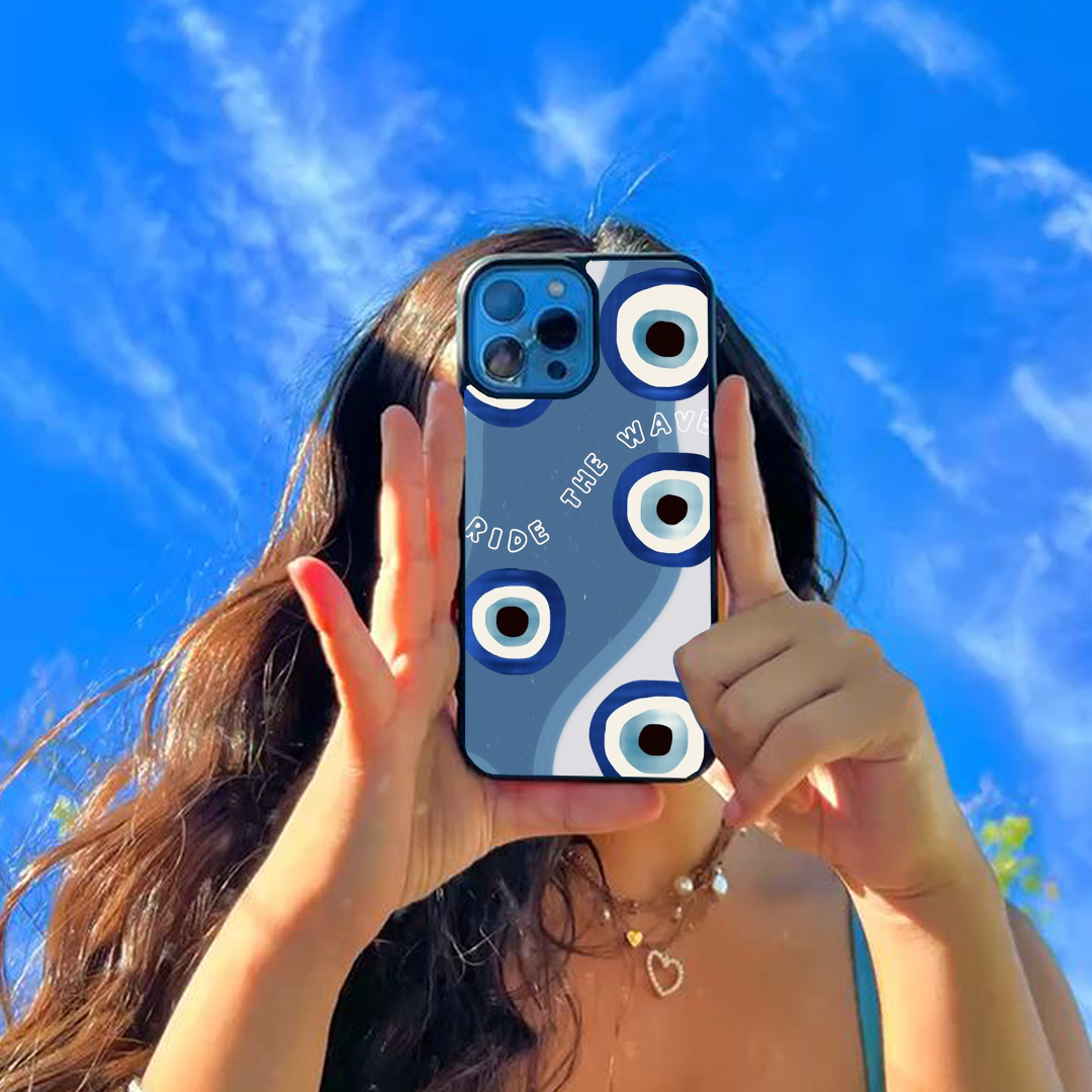 Ride The Wave Evil Eye Protective Phone Case Back Cover