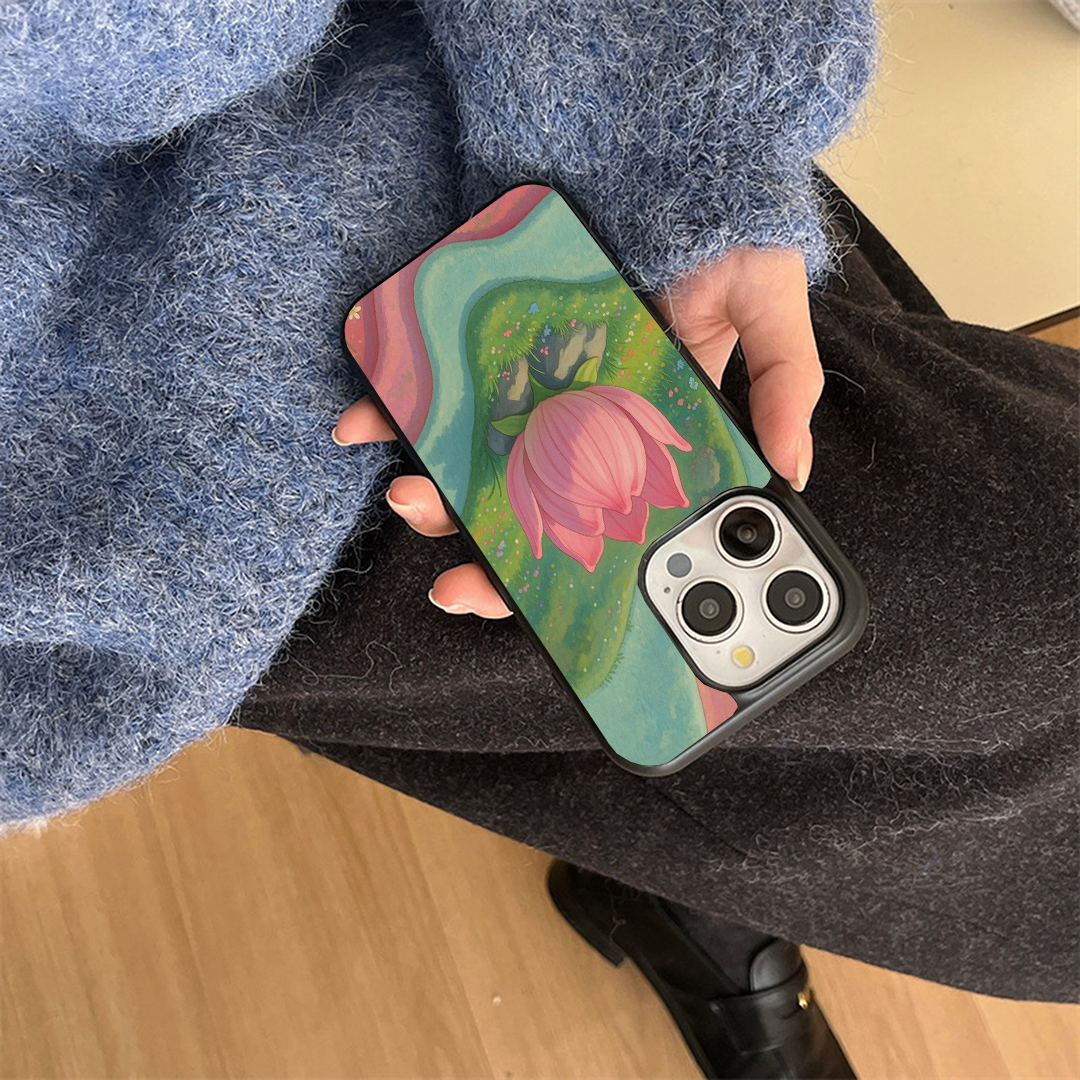 Blushing Camellia Glossy Protective Cases