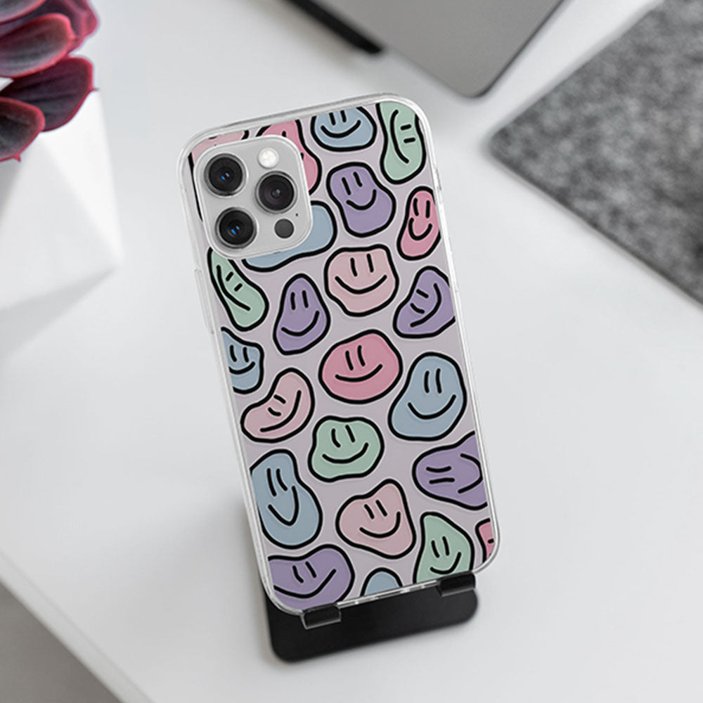 Rainbow Smiley Printed Silicone case