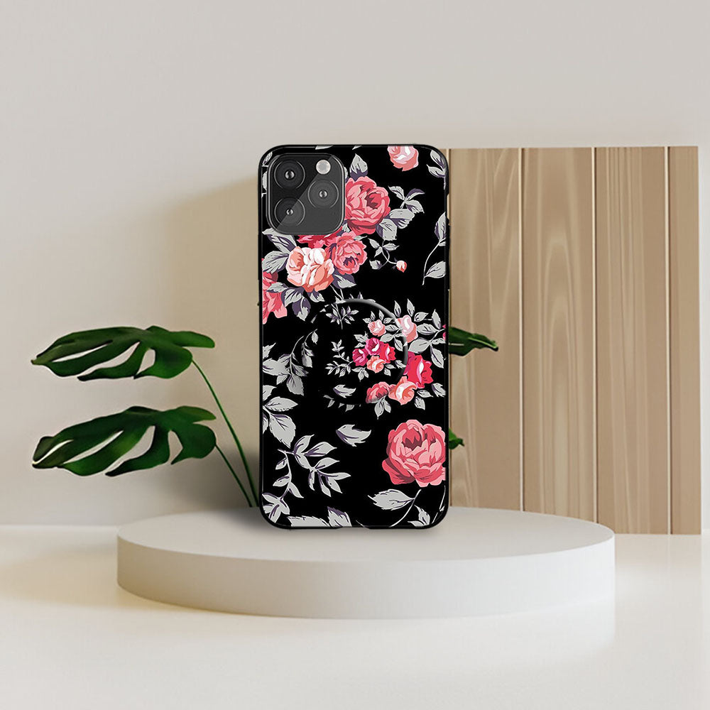 Gripper Case With Pink and Black floral
