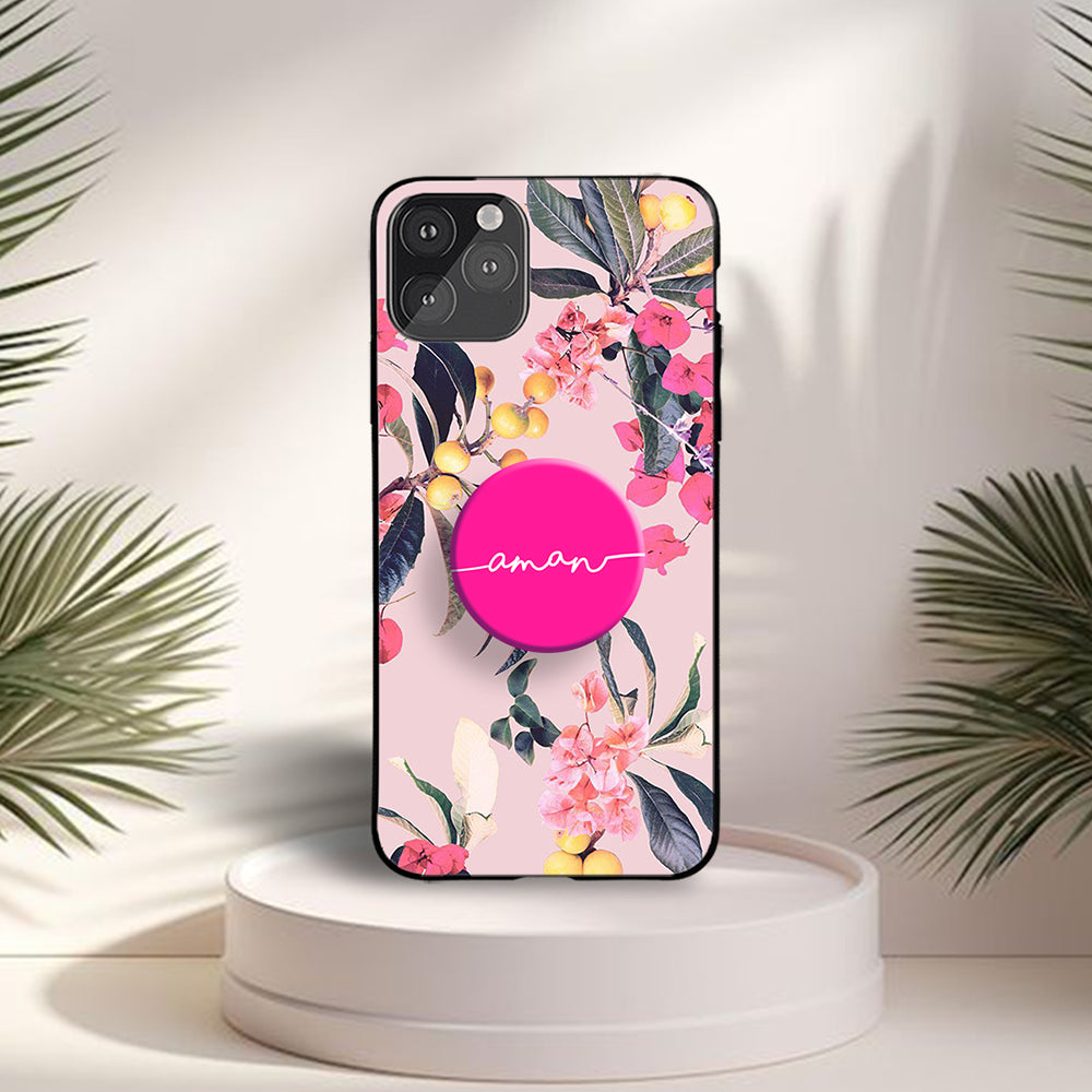 Gripper Case With Light Pink Flowers