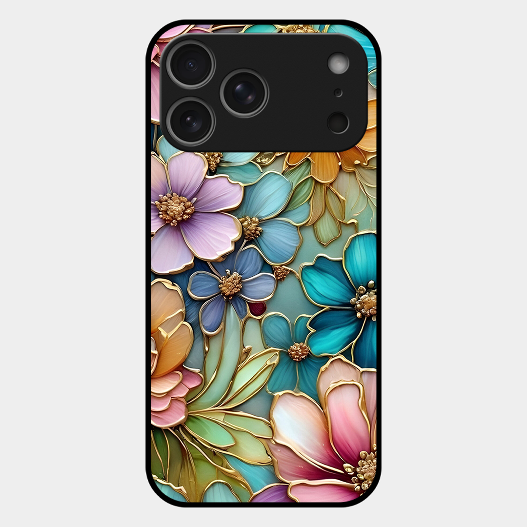 Colorful Flowers Printed Protective Phone Cover for iPhone 17 Pro Max