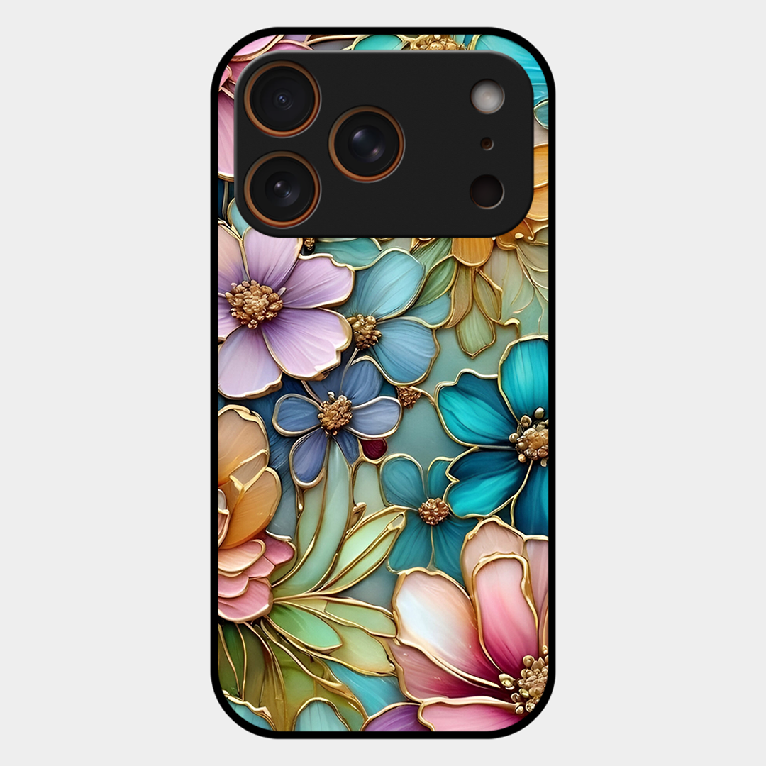 Colorful Flowers Printed Protective Phone Cover for iPhone 17 Pro
