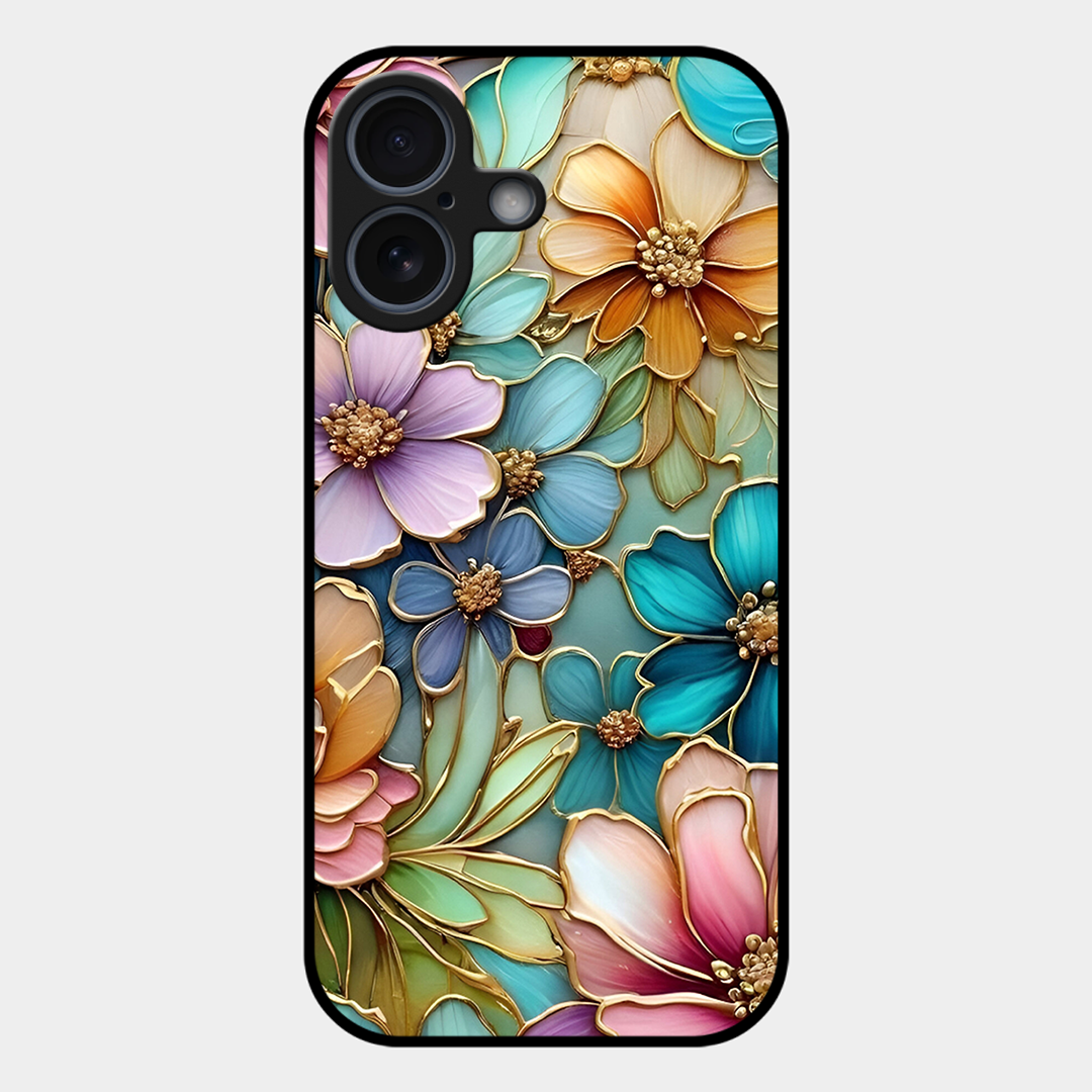 Colorful Flowers Printed Protective Phone Cover for iPhone 17