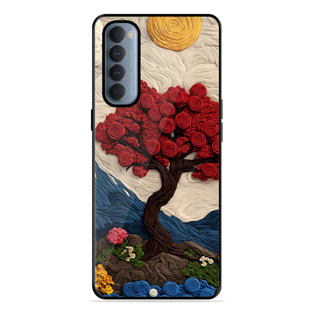 Nature Tree Printed Protective Phone Cover for Oppo Reno 4 Pro